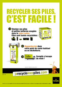 Affiche : Recycler ses piles, c'est facile !