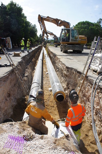 Les travaux du rseau de chaleur urbain 