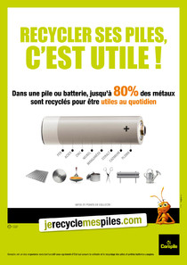 Affiche : Recycler ses piles, c'est utile !